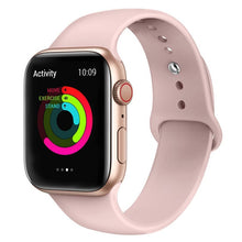 Load image into Gallery viewer, Silicone strap band for Apple Watch 42mm 38mm 44mm 40mm Rubber Bracelet Watchbands Black Strap Iwatch Series 5/4/3/2/1 Wristband