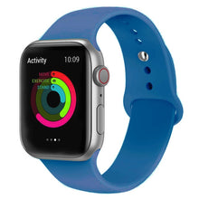 Load image into Gallery viewer, Silicone strap band for Apple Watch 42mm 38mm 44mm 40mm Rubber Bracelet Watchbands Black Strap Iwatch Series 5/4/3/2/1 Wristband