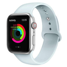 Load image into Gallery viewer, Silicone strap band for Apple Watch 42mm 38mm 44mm 40mm Rubber Bracelet Watchbands Black Strap Iwatch Series 5/4/3/2/1 Wristband