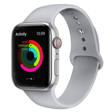 Load image into Gallery viewer, Silicone strap band for Apple Watch 42mm 38mm 44mm 40mm Rubber Bracelet Watchbands Black Strap Iwatch Series 5/4/3/2/1 Wristband