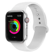 Load image into Gallery viewer, Silicone strap band for Apple Watch 42mm 38mm 44mm 40mm Rubber Bracelet Watchbands Black Strap Iwatch Series 5/4/3/2/1 Wristband
