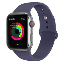 Load image into Gallery viewer, Silicone strap band for Apple Watch 42mm 38mm 44mm 40mm Rubber Bracelet Watchbands Black Strap Iwatch Series 5/4/3/2/1 Wristband