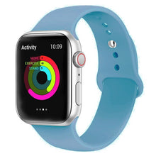 Load image into Gallery viewer, Silicone strap band for Apple Watch 42mm 38mm 44mm 40mm Rubber Bracelet Watchbands Black Strap Iwatch Series 5/4/3/2/1 Wristband
