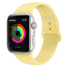Load image into Gallery viewer, Silicone strap band for Apple Watch 42mm 38mm 44mm 40mm Rubber Bracelet Watchbands Black Strap Iwatch Series 5/4/3/2/1 Wristband