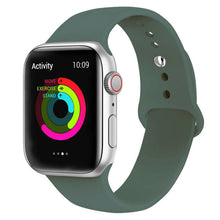 Load image into Gallery viewer, Silicone strap band for Apple Watch 42mm 38mm 44mm 40mm Rubber Bracelet Watchbands Black Strap Iwatch Series 5/4/3/2/1 Wristband