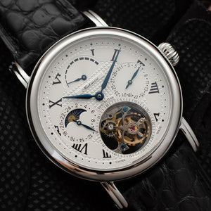 High-end Pilot Tourbillon Chronograph Watches Man Moon Phase Seagull ST8007 Movement Men Calendar Mechanical Watch Power Reserve